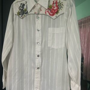 Rare true vintage Arrow Kent Collection western country button up size M